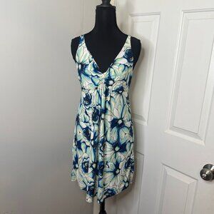 Blue and Deal Strappy Dress by Abrielle, Size Medium